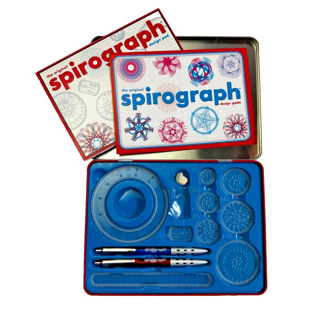 Original Spirograph Design Set Tin 2012 Hasbro Complete Kit Used VGC Nostalgia